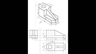 Orthographic projections using first angle methodviral shorts engineering graphics orthographic [upl. by Ellocin]