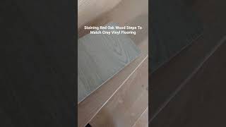 Grey Stain On Oak Wood Steps  Dustless Stair Refinishing Toronto  construction diy tips home [upl. by Cris]