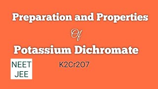 Potassium Dichromate K2Cr2O7  Preparation and Properties [upl. by Harrad]