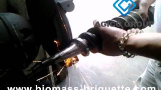 Biomass Briquetting Machine How To Repair The Screw [upl. by Cal125]