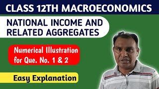 Class 12macroeconomicsLesson 4national income and related aggregatesnumerical question 1 and 2 [upl. by Andonis111]