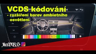 VCDS kódování  rozšíření barev ambietního osvětlení [upl. by Adnole]