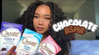 ASMR Chocolate Tapping and Eating Sounds 🍫🥥🍓 [upl. by Voorhis477]