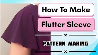 How To Make Flutter Sleeve  Pattern Making Tutorial sleevesdesign pattern basic [upl. by Paapanen]