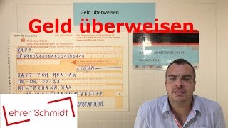 Überweisung ausfüllen  Geld auf ein anderes Konto überweisen  Lehrerschmidt [upl. by Francklin]