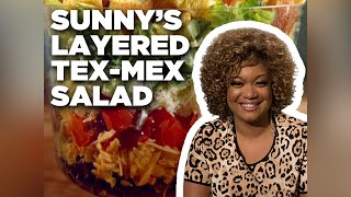 Sunny Andersons Layered TexMex Salad  Cooking for Real  Food Network [upl. by Patrich]