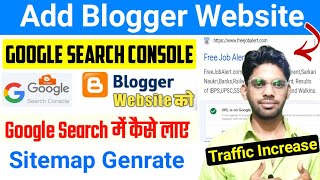 How to Add Blogger Site to Google Search Console  Blogger Ko Google Search Console se Kaise Jode [upl. by Mochun]