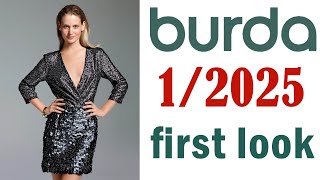 Burda 1 2025 first Burda Style 12025 first look [upl. by Akinhoj]