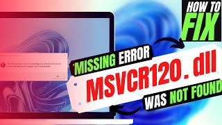 How To Fix MSVCR110dll is missing error in Windows 1087 [upl. by Laddie]