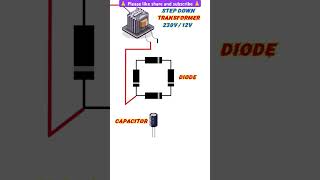 How to Convert 220V AC to 12V DCelectronic short videoyoutubeshortsexperiment work ⚡⚡⚡🪛🪛 [upl. by Kristof64]