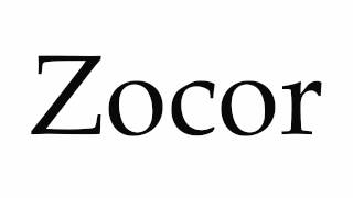 How to Pronounce Zocor [upl. by Valentina]