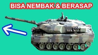 RC TANK LEOPARD HENG LONG CANGGIH BISA NEMBAK DAN BERASAP [upl. by Jobe261]