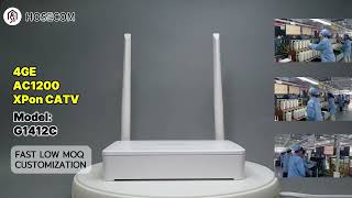 G1412C 4 GE RJ45 GPon EPon Dual Mode Optical Network Terminal Home Gateway Router [upl. by Annasoh693]