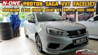 proton saga facelift vvt Premium s pu front skirt r3 an pu side skirt [upl. by Leontyne326]