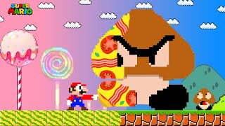 Super Mario Bros but Everything Mario Touches turns into CANDY amp PIZZA [upl. by Nadabb416]