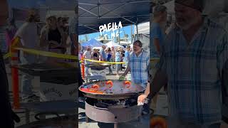 Seafood lovers unite Giant sizzling paella at Santa Barbara Seafood Festival 🥘🌊 [upl. by Barbie703]