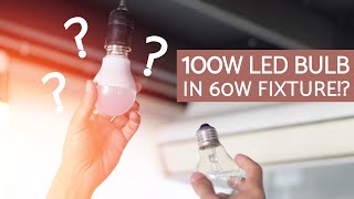 100W LED BULB IN A 60W FIXTURE [upl. by Aesoh]