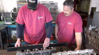 Checking the cylinder heads for warpage  The Build [upl. by Ladonna255]