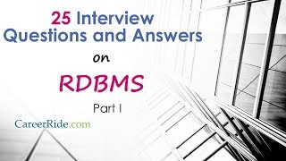 RDBMS Interview Questions and Answers  Part I [upl. by Htebzile806]