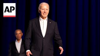 Video circulating on social media claims Biden froze up onstage [upl. by Paynter601]