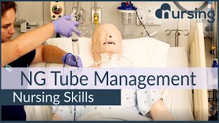 NG Tube Management Nursing Skills [upl. by Josefa669]