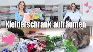 Kleiderschrank aufräumen  Der Haussegen hängt schief Kaninchen haben sich gestritten  Vlog [upl. by Enelaj]