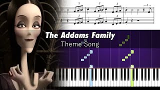 The Addams Family Opening Theme Song  Piano Tutorial with Sheet Music [upl. by Sudhir]