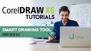 Corel Draw X6 Tutorials in UrduHindi part 28 smart drawing tool [upl. by Enaamuj539]