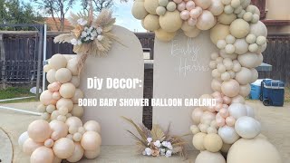 LETS DECORATE Boho Baby Shower Balloon Garland Chiara Walls [upl. by Atilem]