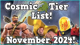 Cosmic Tier List November 2024  Marvel Contest of Champions [upl. by Meagher]