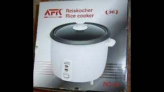 Funktionsprüfung AFK Reiskocher Functional testing Rice cooker [upl. by Egroj]