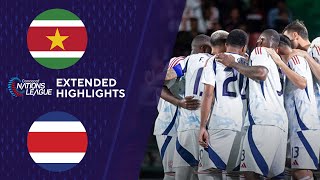 Suriname vs Costa Rica Extended Highlights  CONCACAF Nations League  CBS Sports Golazo  America [upl. by Rusticus]