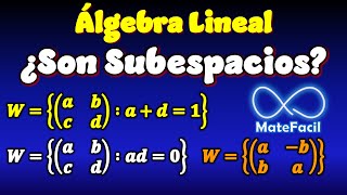 ¿Es subespacio Vectorial Espacios de matrices Álgebra Lineal [upl. by Harbert]