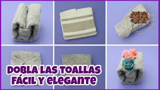 5IDEAS DE COMO DOBLAR LAS TOALLAS DE UNA FORMA ELEGANTE  DIY [upl. by Sagerman668]