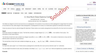 Codeforces Round 900 Div 3 A How Much Does Daytona Cost Solution [upl. by Ailhat959]