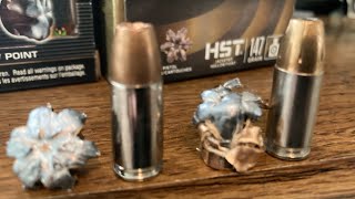 Winchester Elite defender 124 Grain P Vs Federal Premium 147 Grain HST Hard Bones🩻Ballistics Test [upl. by Hairem]