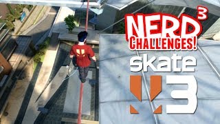 Nerd³ Challenges Break Every Bone  Skate 3 [upl. by Krever]