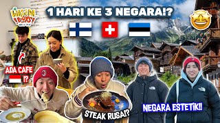 1 HARI KE 3 NEGARA ADA CAFE INDONESIA DI SWISS COBA CHEESE FONDUE amp STEAK RUSA  WORLD TRIP [upl. by Accem]