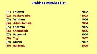 Prabhas Movies List [upl. by Neeneg]