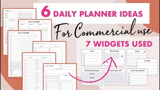 6 Daily Planner Templates for Commercial Use  Planner Tutorial skip to 4 min [upl. by Trenton]