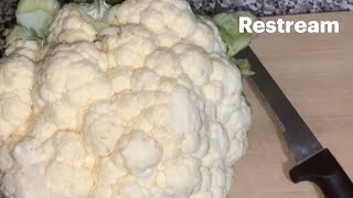 Chopping vegetable Cauliflower Yummy And Healthy Amsr Cutting [upl. by Atinele864]