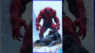 Red Venom Vs hunter animals crocodile Hippo Black panther mammothwolf Giant gorilla shorts [upl. by Triley]