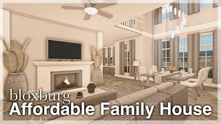 Bloxburg  Affordable Family House Speedbuild interior  full tour [upl. by Nance]