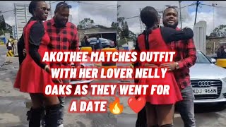 AKOTHEE MATCHES OUTFIT WITH HER LOVER NELLY OAKS AS THEY WENT FOR A DATE🔥❤LOVE WINS🥰 [upl. by Kizzee]