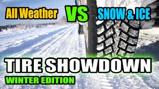 REAL driving tests of 2 types of tires  Winter vs All weather Tire Showdown  Gears and Tech [upl. by Manton]