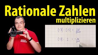 rationale Zahlen multiplizieren  ganz einfach erklärt  Lehrerschmidt [upl. by Blasien]