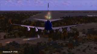 ✈FSX Ilyushin Il 96300 ► Nose Wheel First  Hard Landing at Moscow HD [upl. by Ahsikit]