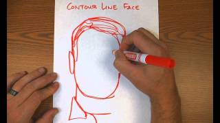 Contour line face drawing [upl. by Umeko]