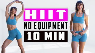 10MIN HIIT All Standing Follow Along No equipment Workout [upl. by Aan]