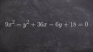 Convert to a hyperbola to standard form to find foci vertices center and asymptotes [upl. by Ferris]